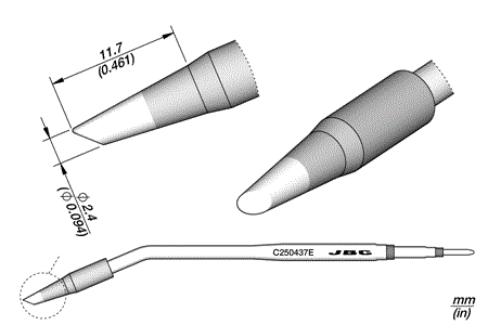 CARTRIDGE BEVEL Ø 2.4 MM EL S2